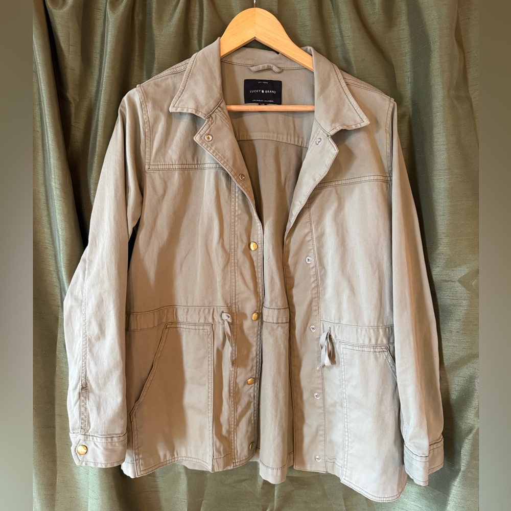 Lucky Brand Light Khaki Green Utility Jacket